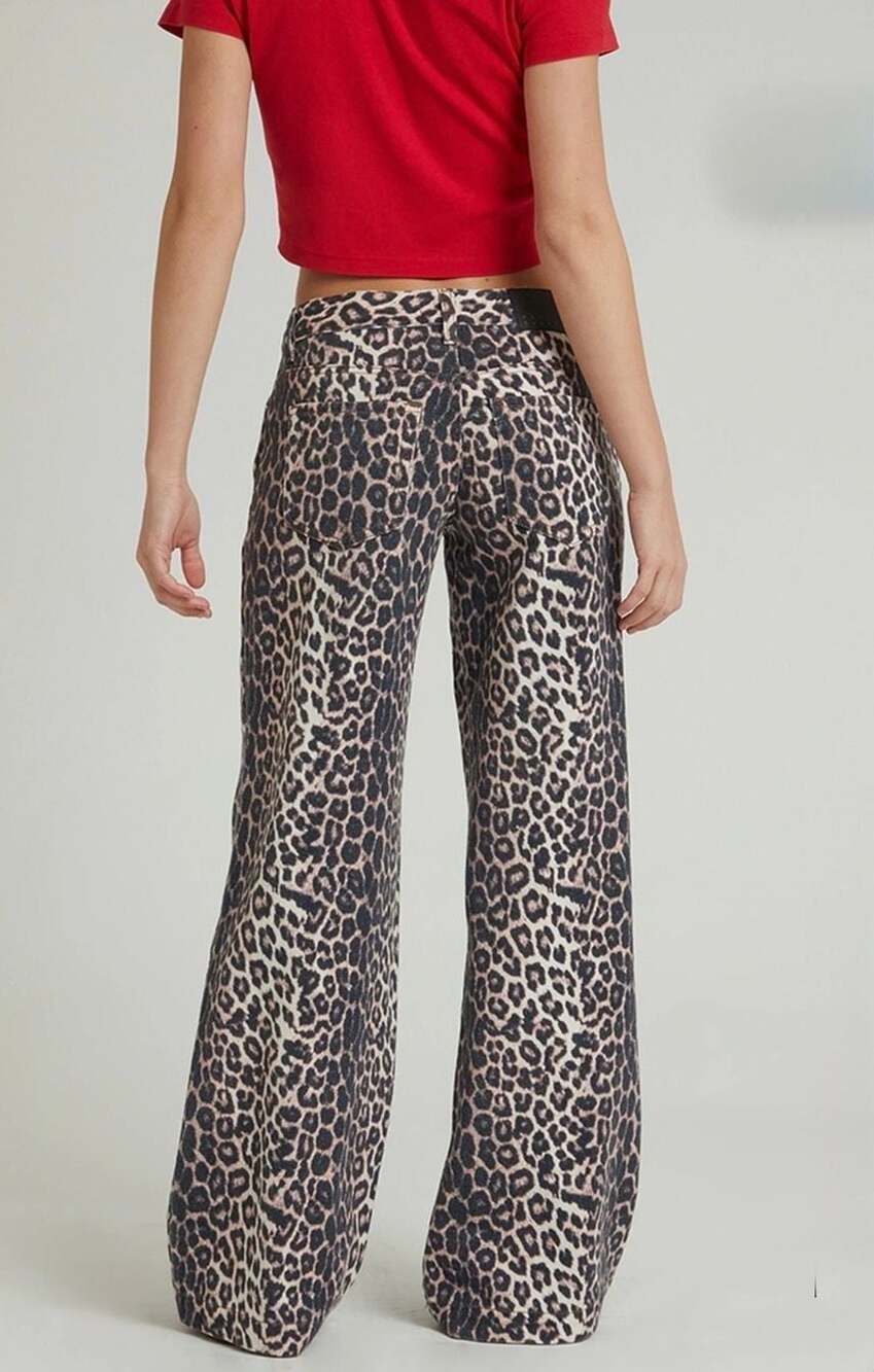 PacSun Casey Low Rise Baggy Jeans in Leopard Print